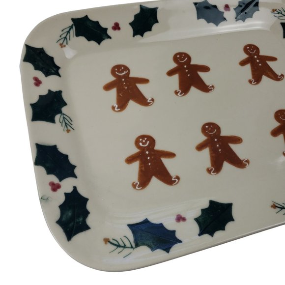 1995 Hartstone Gingerbread People Holiday 12.5 x 9.5 Small Platter - Picture 3 of 7